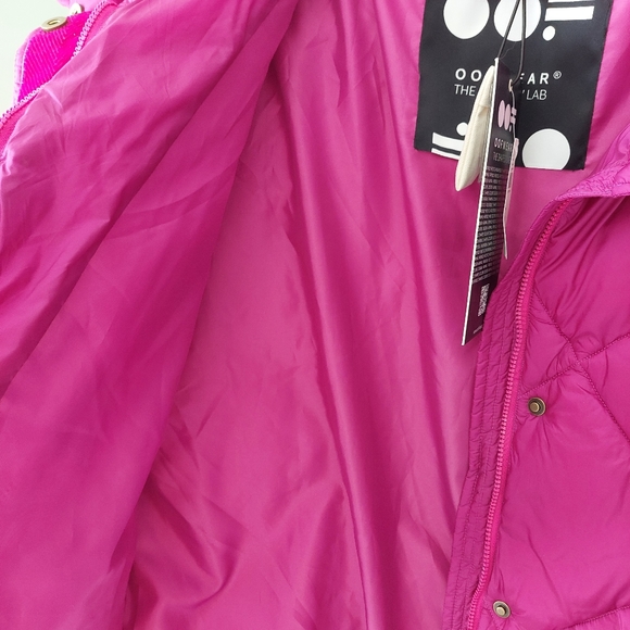 Oofwear The Shapes' Lab Fuchsia Pink Puffer Jacket Women's Size 14 BNWT - Picture 11 of 16